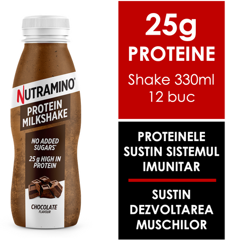 Shake proteic Nutramino fara zahar adaugat, Chocolate | bax de 12buc